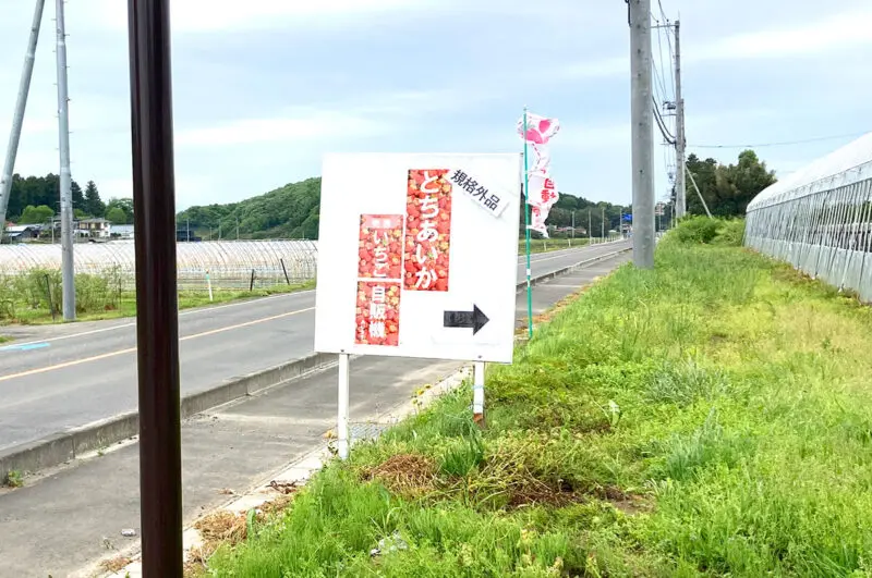 高根沢町「大森果樹園」さんにいちごの自動販売機が設置されました
