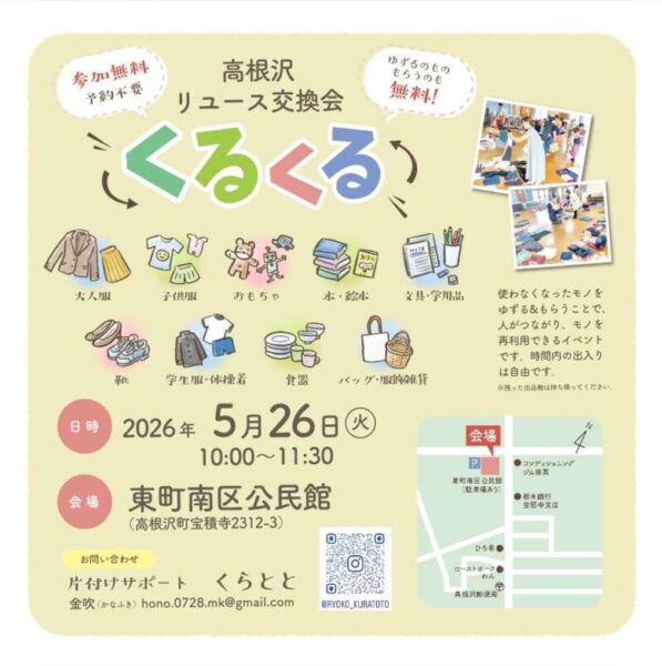 高根沢　くるくる　リユース交換会