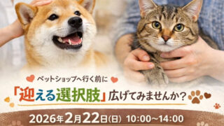2/22(日)「サニーサニー みんなの保護犬・保護猫譲渡会」開催　入場無料・予約不要